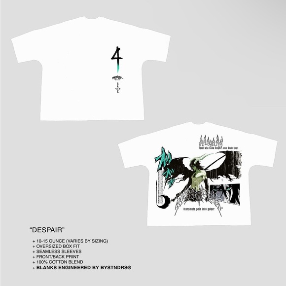 BYSTNDRS FOURTHGATE X BLEACH
"Despair" OVERSIZED TEE - Picture 6 of 7